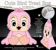 3D Cute Bird Treat Box Gift Set Mini Kit - Cute Little Birdie Bird 