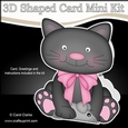 3D Shaped Card Kit - Cute Little Cat Sooty