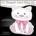 3D Shaped Card Kit - Cute Little Cat Bella