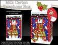 3D Christmas Phone Box Milk Carton Treat Box - Snowman Rio
