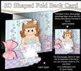 3D Shaped No-Hole Fold Back Card Kit - Bathtub Buddies - Cute Little Girl Celeste