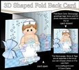3D Shaped No-Hole Fold Back Card Kit - Bathtub Buddies - Cute Little Boy Finnegan