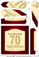 70th Birthday Dad Wine Label Fan Pyramage Topper