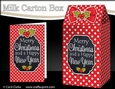3D Christmas Spots Milk Carton Treat Box