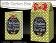 3D Christmas Spots Milk Carton Treat Box