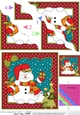 Christmas Snowman Oli has Xmas Presents Wavy Corner Side Stacker