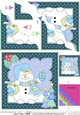 Christmas Snowman Oli has Xmas Presents Wavy Corner Side Stacker