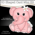 3D Shaped Card Kit - Cute Little Lola Elephant