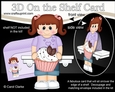 3D On the Shelf Card Kit - Cute Little Girl Daiana has a Yummy Scrummy Cupcake