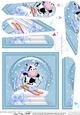 Milly Moo Cow - Christmas Snowglobe Fan Pyramage Topper