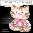 3D Shaped Card Kit - Cute Little Cat Muffin