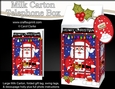 3D Christmas Phone Box Milk Carton Treat Box - Santa