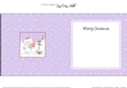Christmas Cute Cat is at the North Pole insert square landscape