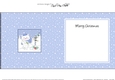 Christmas Cute Cat is at the North Pole insert square landscape