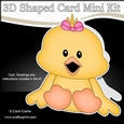 3D Shaped Card Kit - Cute Little Chick Mallow