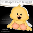 3D Shaped Card Kit - Cute Little Chick Quackers