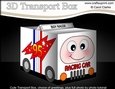 3D Cute Transport Treat Box Gift Set Mini Kit - Racing Car