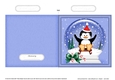 Christmas Snowglobe Quick Cut & Fold Card - Cute Pip Penguin