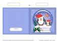 Christmas Snowglobe Quick Cut & Fold Card - Cute Penguins