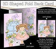 3D Shaped No-Hole Fold Back Mini Kit -  Country Cottage Girlz Liz has a Pot of Pretty Flowers