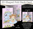 3D Shaped No-Hole Fold Back Mini Kit -  Country Cottage Girlz Liz has a Pot of Pretty Flowers