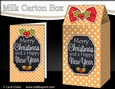 3D Christmas Spots Milk Carton Treat Box