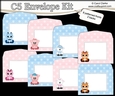 8 x C5 Cute Animal envelopes Kit