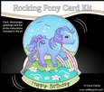 3D Shaped Rocking Card Mini Kit - Cute Little Pony Carousel