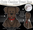 3D Cute Canine Treat Box Gift Set Mini Kit - Little Chocolate Labrador Dog Chip