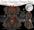 3D Cute Canine Treat Box Gift Set Mini Kit - Little Chocolate Labrador Dog Velvet 