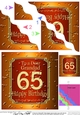 65th Birthday Grandad Beer Label Wavy Corner side stacker