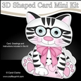 3D Shaped Card Kit - Cute Little Cat Sammy