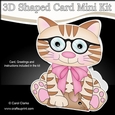 3D Shaped Card Kit - Cute Little Cat Sydney