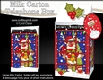 3D Christmas Phone Box Milk Carton Treat Box - Rudolph