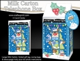 3D Christmas Phone Box Milk Carton Treat Box - Rudolph