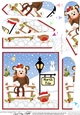 Christmas Chunky Monkey is at the North Pole Fan Pyramage Topper
