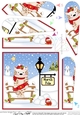 Christmas Cute Little Cat is at the North Pole Fan Pyramage Topper