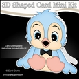 3D Shaped Card Kit - Cute Little B-Jay Bird
