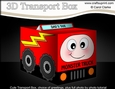 3D Cute Transport Treat Box Gift Set Mini Kit - Monster Truck