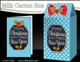 3D Christmas Spots Milk Carton Treat Box