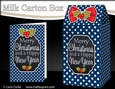 3D Christmas Spots Milk Carton Treat Box