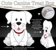 3D Cute Canine Treat Box Gift Set Mini Kit - Little White Labrador Dog Dash