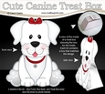3D Cute Canine Treat Box Gift Set Mini Kit - Little White Labrador Dog Dinky