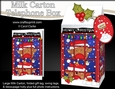 3D Christmas Phone Box Milk Carton Treat Box - Bobbin Robin