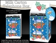 3D Christmas Phone Box Milk Carton Treat Box - Bobbin Robin