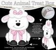 3D Cute Animal Treat Box Gift Set Mini Kit - Cute Little Laura Lamb