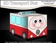 3D Cute Transport Treat Box Gift Set Mini Kit - VW Campervan