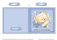 Cute Hunney Bear Robert has a Christmas Star - Quick Cut and Fold Card