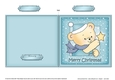 Cute Hunney Bear Robert has a Christmas Star - Quick Cut and Fold Card