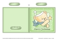 Cute Hunney Bear Robert has a Christmas Star - Quick Cut and Fold Card